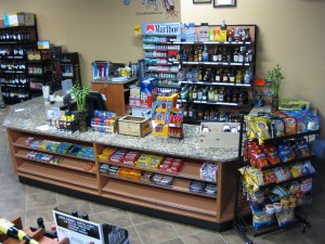 Retail store checkout display fixture